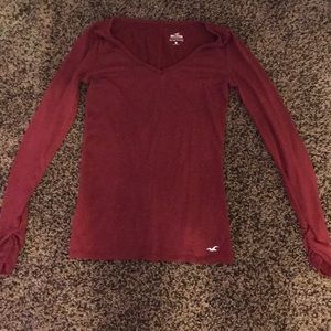 🍁long sleeve maroon shirt